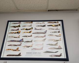 Framed Modern Warplanes Poster