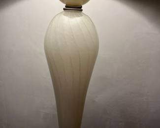 Pair of Uttermost Murano glass lamps with matching glass finials 36"T  - $250