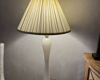 Pair of Uttermost Murano glass lamps with matching glass finials 36"T  - $250