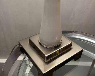 Pair of Uttermost Murano glass lamps with matching glass finials 36"T  - $250