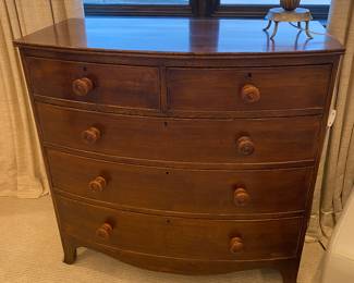 Early American Mahogany chest restored in mint condition, sturdy and good working drawers, 41x22x40 - $1100