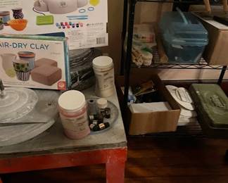 Potter's wheel, child's potter's wheel, ceramic supplies