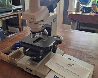 Nikon Labophot Dental Scientific Systems microscope. Includes manual for DS/200 DS/300.