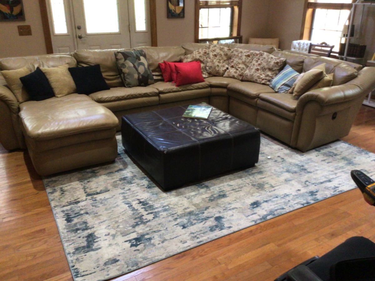 Leather Sectional with Queen Fold out Sleeper