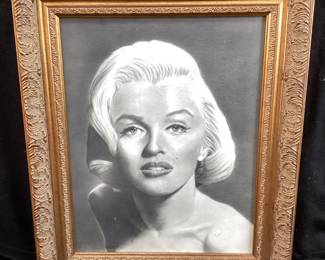 MARILYN MONROE DRAWING BY GREG O’BRYAN, 20''-17'' IN FRAME