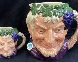 VTG. ROYAL DOULTON BACCHUS CHARACTER MUG & JUG