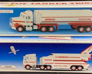 (2) SERVCO TOY TANKER TRUCK & TRUCK AND SHUTTLE