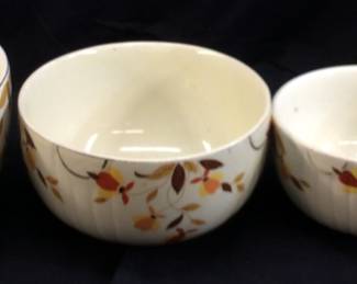 4 HALL AUTUMN LEAF JEWEL TEA BOWLS