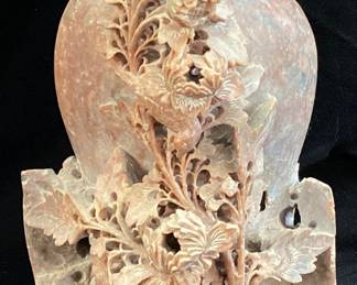 VTG. CHINESE CARVED SOAPSTONE VASE