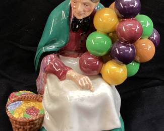 SIGNED ROYAL DOULTON THE OLD BALLOON SELLER