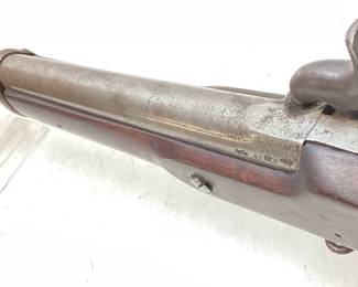 CIVIL WAR ERA FRENCH 1862 PERCUSSION RIFLE, CROWN MARK V.R. & 1862 L.A. CO., BRASS TRIGGER GUARD & BUTT END, 38'' BARREL,