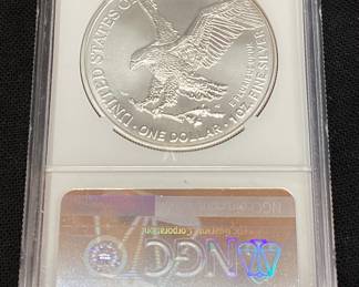 2021 GRADED MS70 SILVER EAGLE, TYPE 2