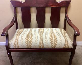 VTG. EMPIRE STYLE MAHOGANY SETTEE