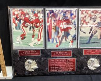 NFL SAN FRANCISCO 49ers FOUR TIME SUPER BOWL CHAMPS DISPLAY