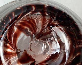 ART GLASS VASE, MARKED LARSON 94