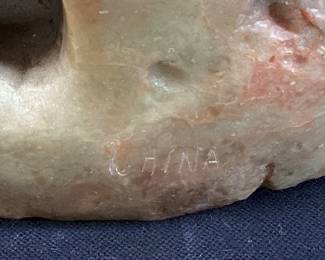 VTG. CHINESE SOAPSTONE CARVED DOUBLE