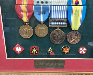 STAFF SGT. THOMAS H. WEJS, U.S ARMY STRIPES, MEDALS, BUTTONS, KOREAN WAR
