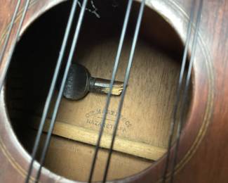 1920s C.F. MARTIN 8 STRING UKULELE, VGC, NO STRESS FRACTURES OR CRACKS, SOME SURFACE SCRATCHES, ON THE BACK OF THE BODY, 1 TUNER KNOB HAS BEEN BROKEN AND REPLACED WITH NON MATCHING KNOB, ORIGINAL BROKE KNOB IS INCLUDED,