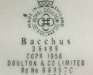 VTG. ROYAL DOULTON BACCHUS CHARACTER MUG & JUG