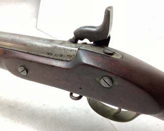 CIVIL WAR ERA FRENCH 1862 PERCUSSION RIFLE, CROWN MARK V.R. & 1862 L.A. CO., BRASS TRIGGER GUARD & BUTT END, 38'' BARREL,