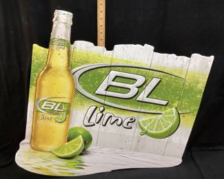 BUD LIGHT LIME METAL ADVERTISING SIGN