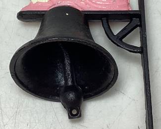 CAST IRON BUCKING HORSE BELL WALL MOUNT