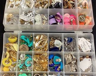 COSTUME JEWELRY, CLIP ON EARRINGS, RINGS