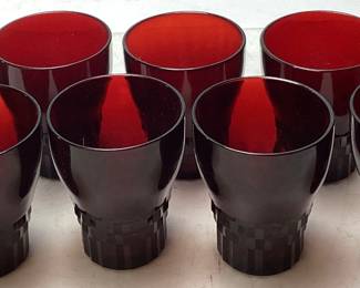 VTG. ROYAL RUBY TUMBLERS SET OF 8