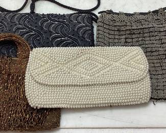(4) BEADED CLUTCH BAGS