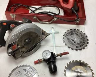 MILWAUKEE SAWZALL, SKILSAW WITH BLADES, GAUGE