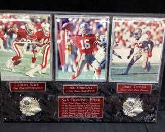 NFL SAN FRANCISCO 49ers FOUR TIME SUPER BOWL CHAMPS DISPLAY