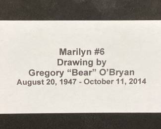 MARILYN MONROE #6 DRAWING GREG O'BRYAN