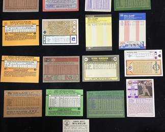 BOX OF ASSORTED 1970s-2000s BASEBALL CARDS, NOLAN RYAN TOM SEAVER, WILL CLARK, DAVE STEWART, JOHN SMOLTZ
TOM GLAVINE, GEORGE BRETT, CURT SCHILLING
RANDY JOHNSON, KIRK GIBSON, MIKE MUSSINA
1969 JAMES HOYT WILHELM CARD 300+ CARDS,