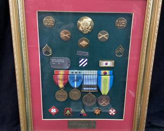 STAFF SGT. THOMAS H. WEJS, U.S ARMY STRIPES, MEDALS, BUTTONS, KOREAN WAR