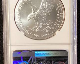 2021 GRADED MS70 SILVER EAGLE, TYPE 2