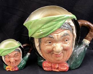 VTG. ROYAL DOULTON SAIREY GAMP CHARACTER MUG AND JUG