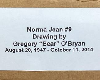 MARILYN MONROE/NORMA JEAN #9 DRAWING BY GREG BEAR O'BRYAN