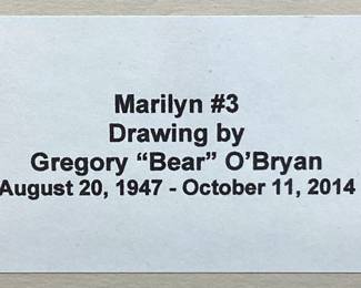 MARILYN MONROE #3 DRAWING GREG O'BRYAN