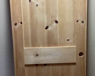 80 L by 32W NEW WOOD DOOR w HINGES