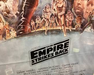 ORIGINAL 1980 TOM JUNG STYLE B STAR WARS EMPIRE STRIKES BACK MOVIE POSTER,
