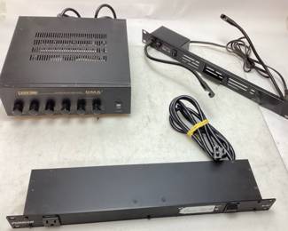 (3) PASO DIGITAL AMPLIFIER, NLDY AUDIO RL-2 & FURMAN POWER STRIP