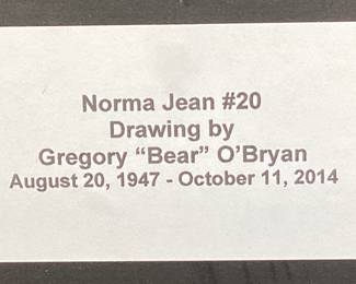MARILYN MONROE/NORMA JEAN #20 DRAWING BY GREGORY O'BRYAN