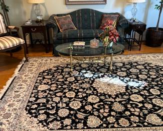 Brass Hollywood regency brass glass beveled oval table 