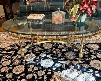 Yummie brass oval table 