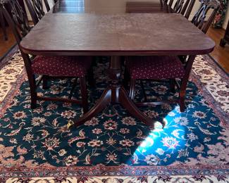 Dining room table with custom pad 