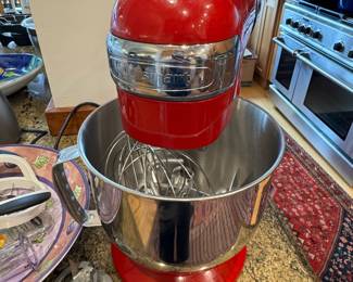 Cuisinart Red Standing Mixer with Bowl and Attachments