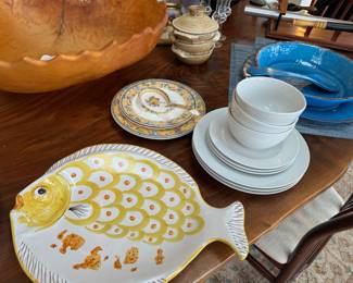 Yellow/White Fish Serving Platter