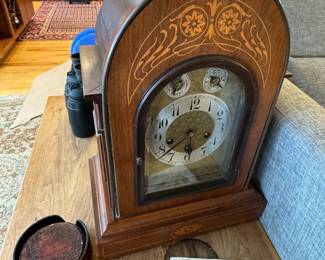 Rosewood Edwardian Chiming Mantel Clock 