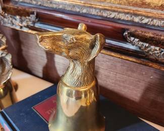 Vintage Brass Dog Stirrup Cups (pair available)