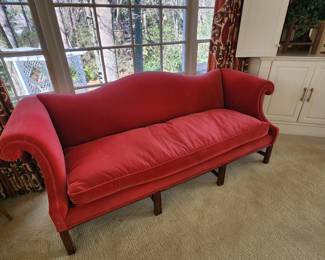Chippendale Style Velvet Sofa